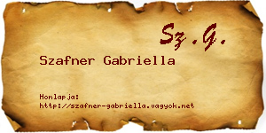 Szafner Gabriella névjegykártya