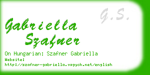 gabriella szafner business card